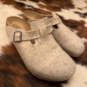 Birkenstock Boston Wool felt eggshell